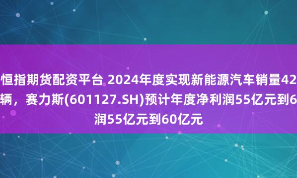 恒指期货配资平台 2024年度实现新能源汽车销量42.69万辆，赛力斯(601127.SH)预计年度净利润55亿元到60亿元